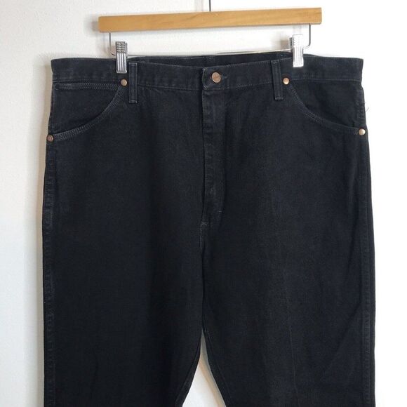 Wrangler Mens Black Denim Jeans Style 13MWZWK Marked 40/34 (39/33.5) - Picture 2 of 12
